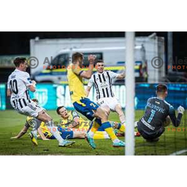 Mihael Klepac in action during Prva liga Telemach football match between Mura and Koper in Fazanerija, Murska Sobota, Slovenia on March 16, 2023. Photo: Jure Banfi