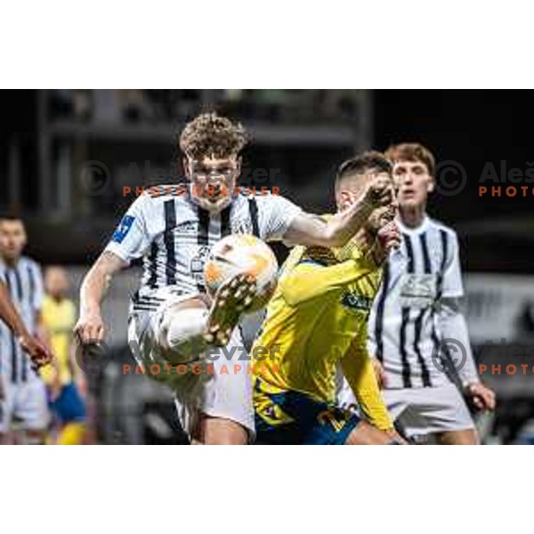 Kai Cipot in action during Prva liga Telemach football match between Mura and Koper in Fazanerija, Murska Sobota, Slovenia on March 16, 2023. Photo: Jure Banfi