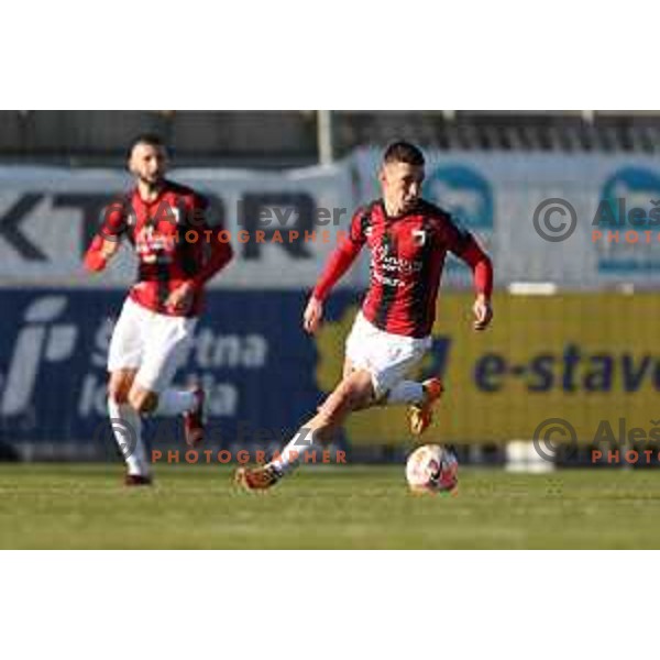 in action during Prva Liga Telemach 2022-2023 football match between Tabor Sezana and Gorica in Sezana on March 16, 2023