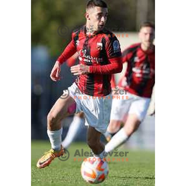 in action during Prva Liga Telemach 2022-2023 football match between Tabor Sezana and Gorica in Sezana on March 16, 2023