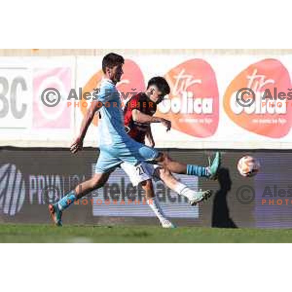 Luka Stankovski in action during Prva Liga Telemach 2022-2023 football match between Tabor Sezana and Gorica in Sezana on March 16, 2023