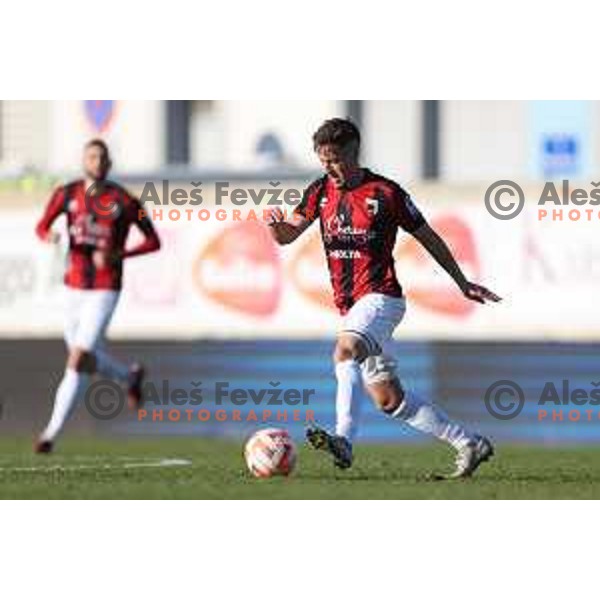 in action during Prva Liga Telemach 2022-2023 football match between Tabor Sezana and Gorica in Sezana on March 16, 2023