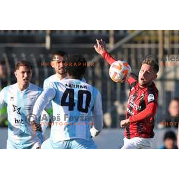 in action during Prva Liga Telemach 2022-2023 football match between Tabor Sezana and Gorica in Sezana on March 16, 2023