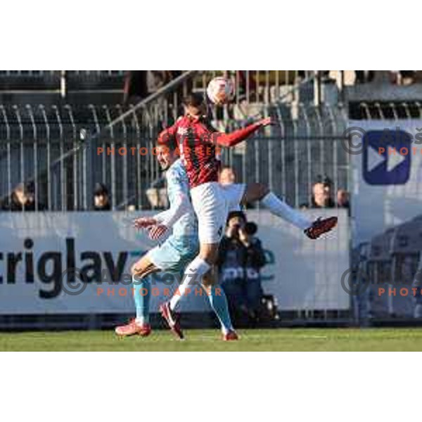 in action during Prva Liga Telemach 2022-2023 football match between Tabor Sezana and Gorica in Sezana on March 16, 2023