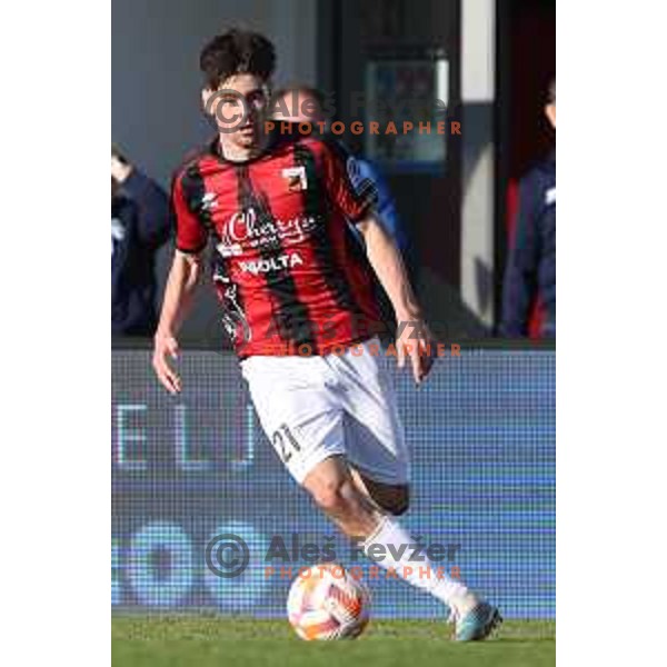 Miha Kompan Breznik in action during Prva Liga Telemach 2022-2023 football match between Tabor Sezana and Gorica in Sezana on March 16, 2023