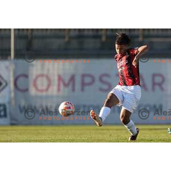 Zacharie Lulu Iscaye in action during Prva Liga Telemach 2022-2023 football match between Tabor Sezana and Gorica in Sezana on March 16, 2023