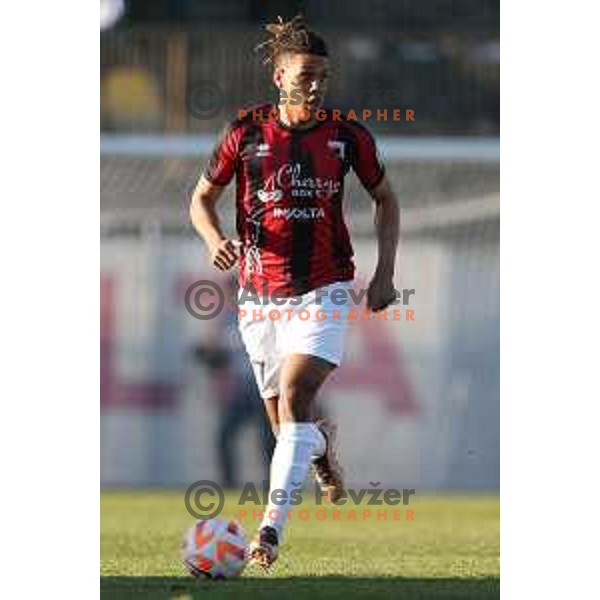 Zacharie Lulu Iscaye in action during Prva Liga Telemach 2022-2023 football match between Tabor Sezana and Gorica in Sezana on March 16, 2023