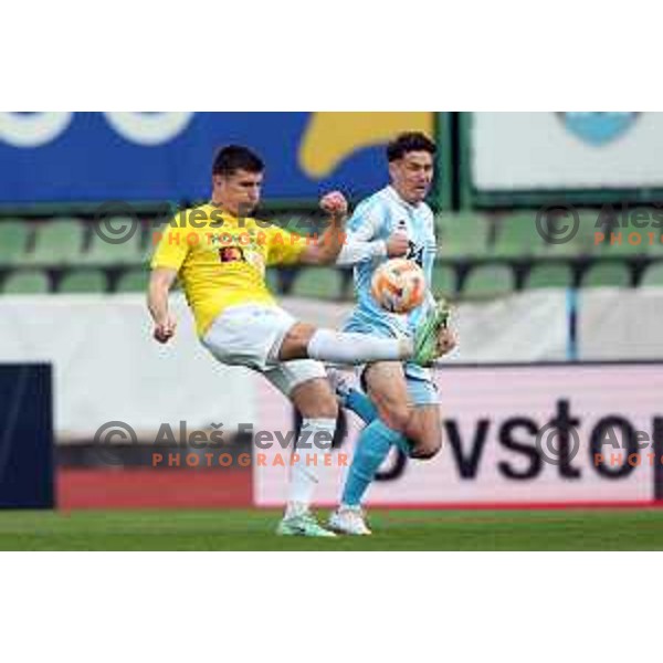 Etien Velikonja in action during Prva Liga Telemach 2022-2023 football match between Bravo and Gorica in Ljubljana, Slovenia on March 19, 2023