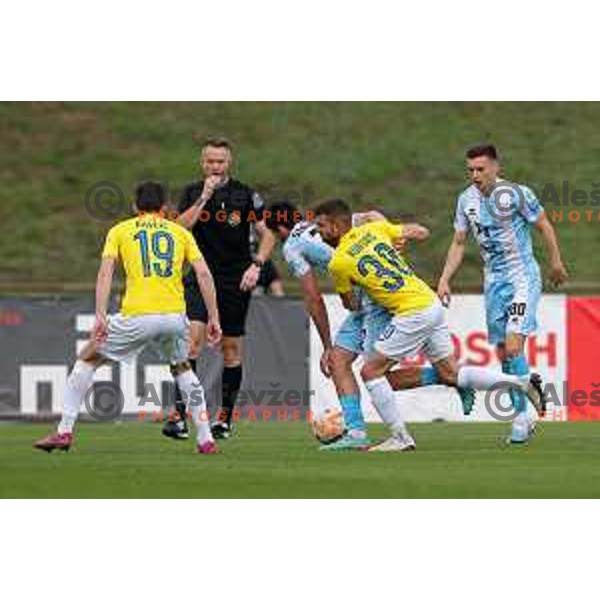 in action during Prva Liga Telemach 2022-2023 football match between Bravo and Gorica in Ljubljana, Slovenia on March 19, 2023