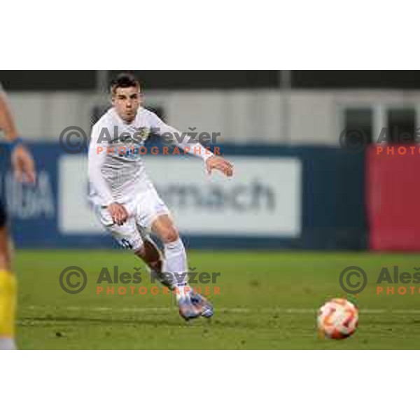 Ziga Repas in action during Prva Liga Telemach 2022-2023 football match between Celje and Domzale in Celje, Slovenia on March 18, 2023