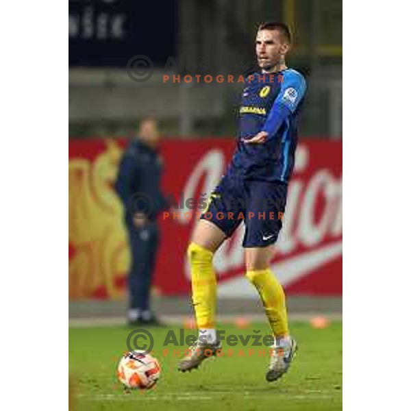 David Zec in action during Prva Liga Telemach 2022-2023 football match between Celje and Domzale in Celje, Slovenia on March 18, 2023