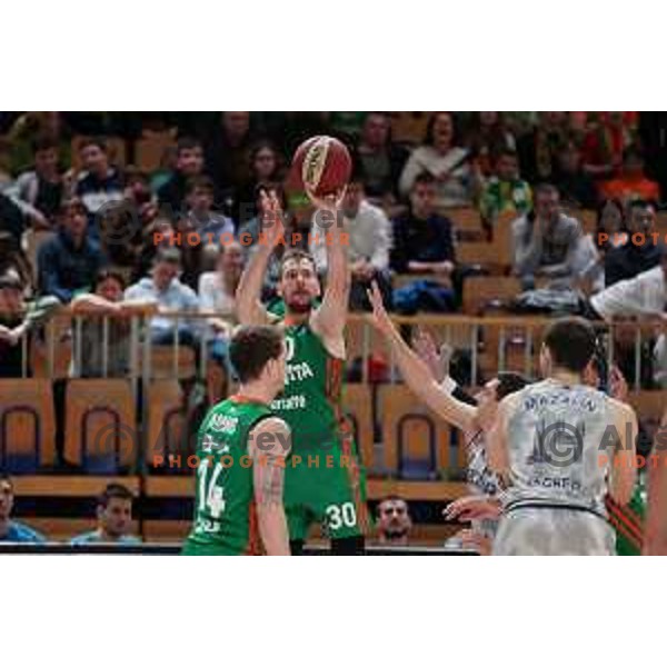 Zoran Dragic of Cedevita Olimpija in action during ABA league 2022-2033 regular season match between Cedevita Olimpija and Cibona (CRO) in Ljubljana, Slovenia on March 18, 2023