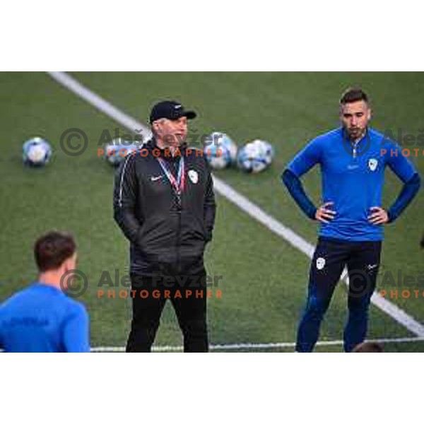 Matjaz Kek at practice session of Slovenia National Football team in Kranj on March 20, 2023