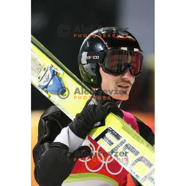 Adam Malysz (POL) at 90 m individual ski jumping event in Pragelato at Torino 2006 Winter Olympic games, Italy on February 12, 2006
