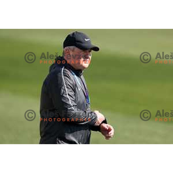 Head coach Matjaz Kek during practice session of Slovenia National football team at NNC Brdo, Slovenia on March 21, 2023