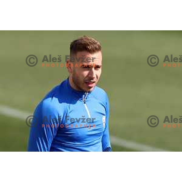 Sandi Lovric during practice session of Slovenia National football team at NNC Brdo, Slovenia on March 21, 2023