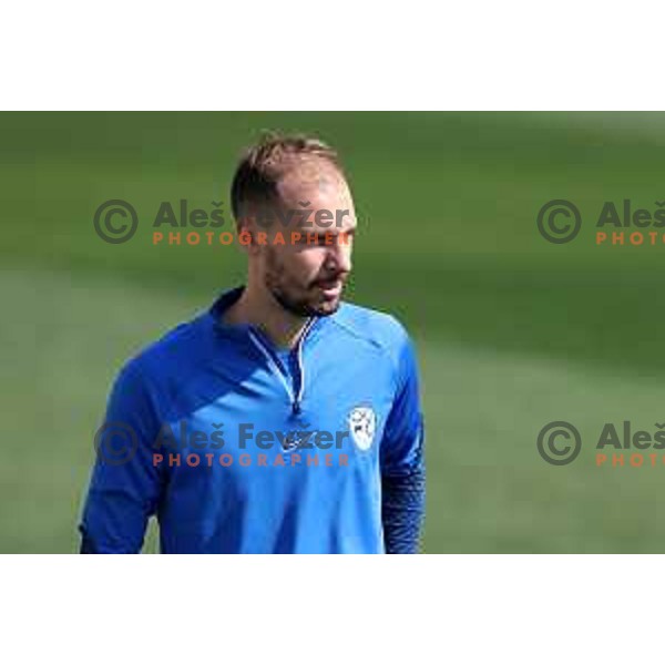 Jon Gorenc Stankovic during practice session of Slovenia National football team at NNC Brdo, Slovenia on March 21, 2023