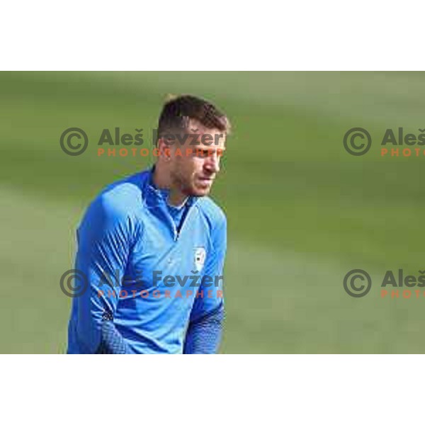 Domen Crnigoj during practice session of Slovenia National football team at NNC Brdo, Slovenia on March 21, 2023