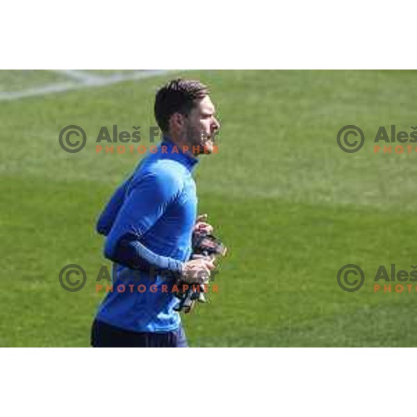 Vid Belec during practice session of Slovenia National football team at NNC Brdo, Slovenia on March 21, 2023