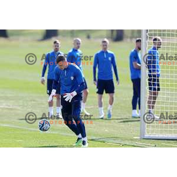 Matevz Vidovsek during practice session of Slovenia National football team at NNC Brdo, Slovenia on March 21, 2023