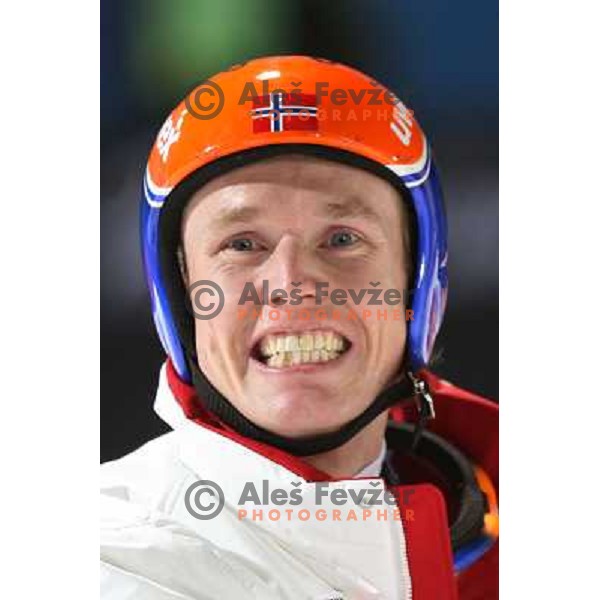 Ljoekelsoey (NOR) at 90 m individual ski jumping event in Pragelato at Torino 2006 Winter Olympic games, Italy on February 12, 2006
