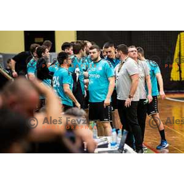 in action during EHF European Cup handball match between Gorenje Velenje and Vojvodina in Red Hall, Velenje, Slovenia on March 25, 2023