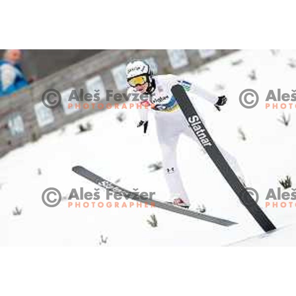 Matija Vidic (SLO) competes in Qualification of Men\'s Ski Flying Individual at the Final of FIS Ski jumping World Cup in Planica, Slovenia on March 30, 2023