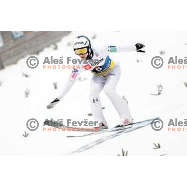 Matija Vidic (SLO) competes in Qualification of Men\'s Ski Flying Individual at the Final of FIS Ski jumping World Cup in Planica, Slovenia on March 30, 2023