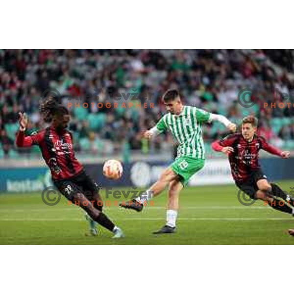 Svit Seslar in action during Prva Liga Telemach 2022-2023 football match between Olimpija and Tabor Sezana in SRC Stozice, Ljubljana, Slovenia on April 2, 2023 