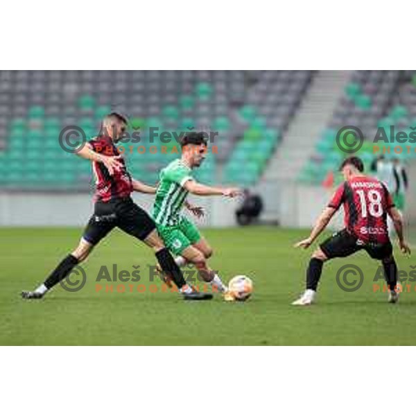 Ivan Posavec in action during Prva Liga Telemach 2022-2023 football match between Olimpija and Tabor Sezana in SRC Stozice, Ljubljana, Slovenia on April 2, 2023 