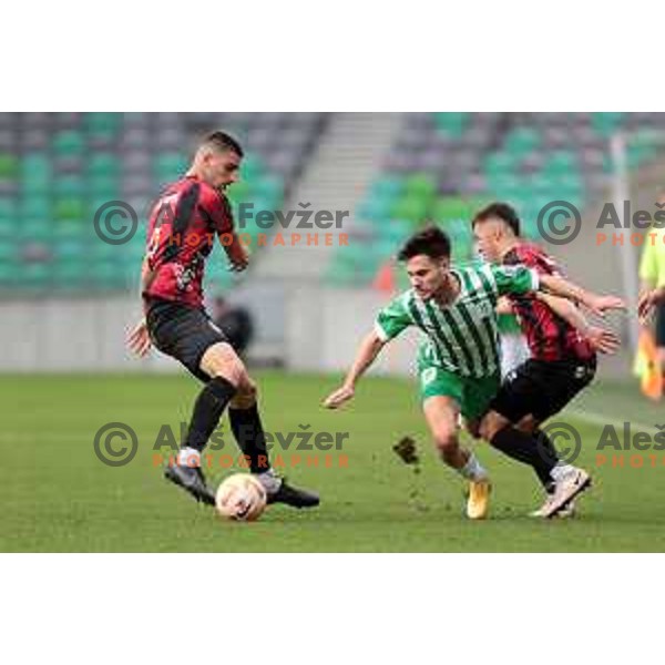 Ivan Posavec in action during Prva Liga Telemach 2022-2023 football match between Olimpija and Tabor Sezana in SRC Stozice, Ljubljana, Slovenia on April 2, 2023 