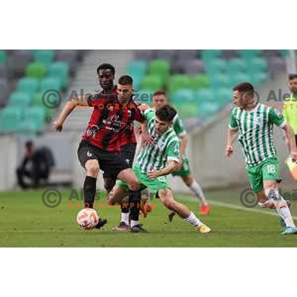 during Prva Liga Telemach 2022-2023 football match between Olimpija and Tabor Sezana in SRC Stozice, Ljubljana, Slovenia on April 2, 2023
