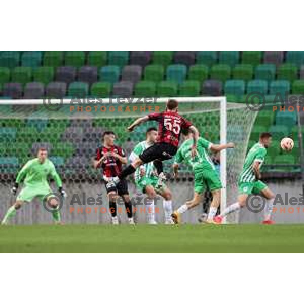 during Prva Liga Telemach 2022-2023 football match between Olimpija and Tabor Sezana in SRC Stozice, Ljubljana, Slovenia on April 2, 2023