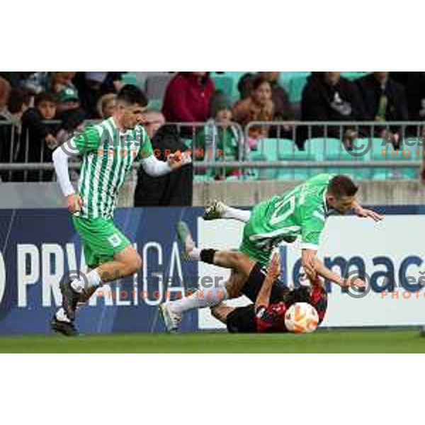 during Prva Liga Telemach 2022-2023 football match between Olimpija and Tabor Sezana in SRC Stozice, Ljubljana, Slovenia on April 2, 2023