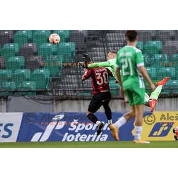 Matevz Vidovsek in during Prva Liga Telemach 2022-2023 football match between Olimpija and Tabor Sezana in SRC Stozice, Ljubljana, Slovenia on April 2, 2023