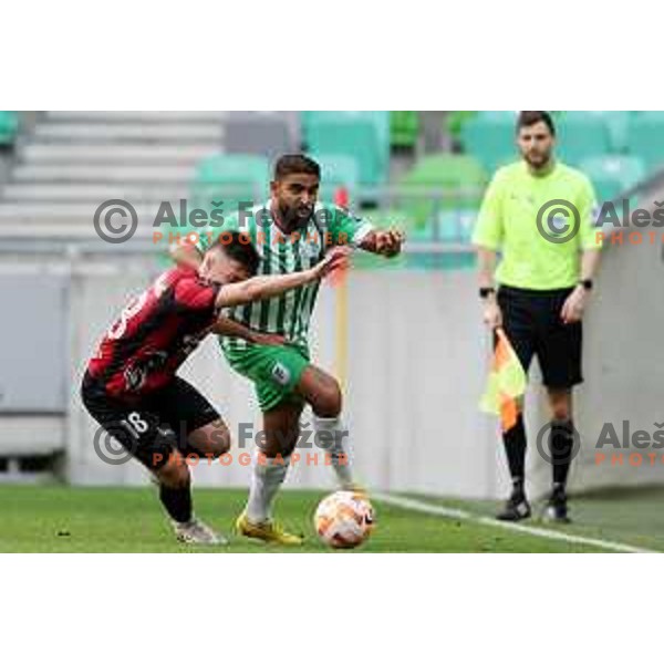 during Prva Liga Telemach 2022-2023 football match between Olimpija and Tabor Sezana in SRC Stozice, Ljubljana, Slovenia on April 2, 2023