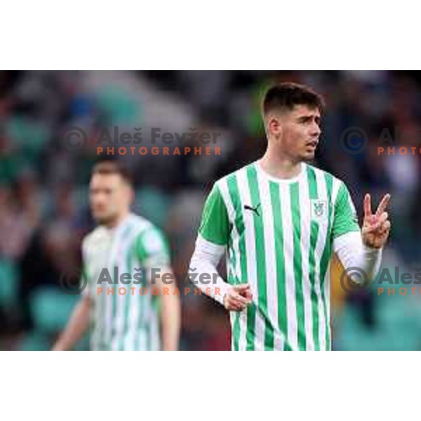 during Prva Liga Telemach 2022-2023 football match between Olimpija and Tabor Sezana in SRC Stozice, Ljubljana, Slovenia on April 2, 2023