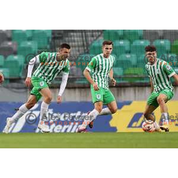 Anes Krdzalic in action during Prva Liga Telemach 2022-2023 football match between Olimpija and Tabor Sezana in SRC Stozice, Ljubljana, Slovenia on April 2, 2023