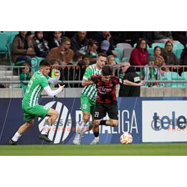 during Prva Liga Telemach 2022-2023 football match between Olimpija and Tabor Sezana in SRC Stozice, Ljubljana, Slovenia on April 2, 2023