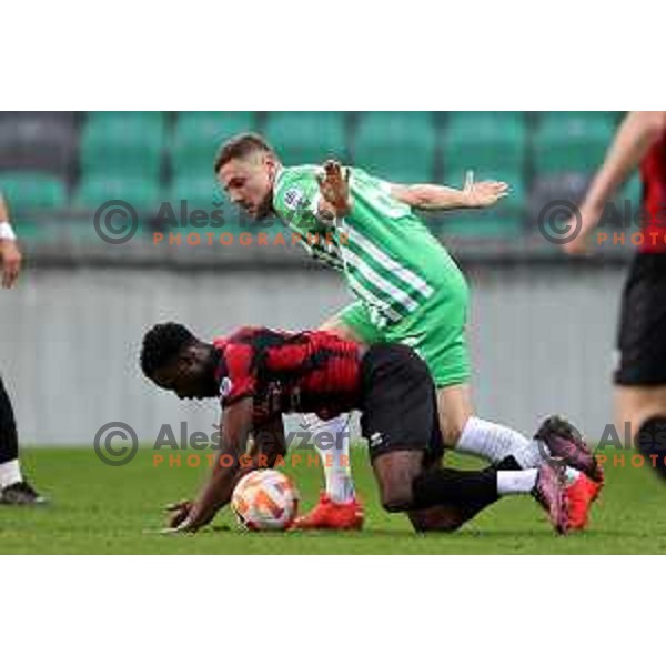 during Prva Liga Telemach 2022-2023 football match between Olimpija and Tabor Sezana in SRC Stozice, Ljubljana, Slovenia on April 2, 2023