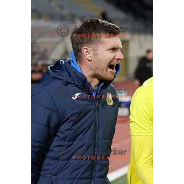 Simon Rozman, head coach of Domzale in action during Prva Liga Telemach 2022-2023 football match between Domzale and Mura in Domzale, Slovenia on April 2, 2023