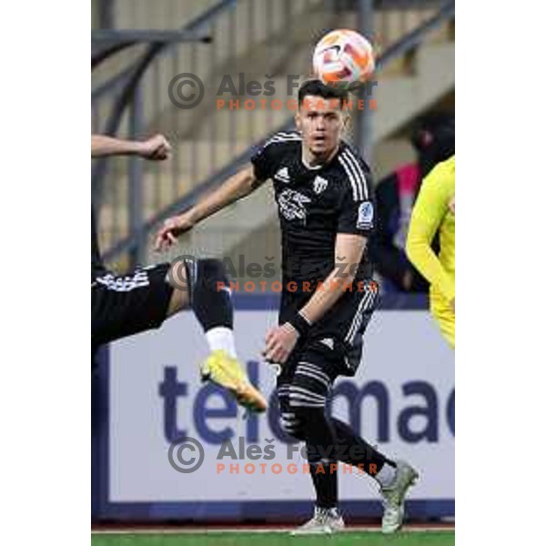 Mirlind Daku in action during Prva Liga Telemach 2022-2023 football match between Domzale and Mura in Domzale, Slovenia on April 2, 2023