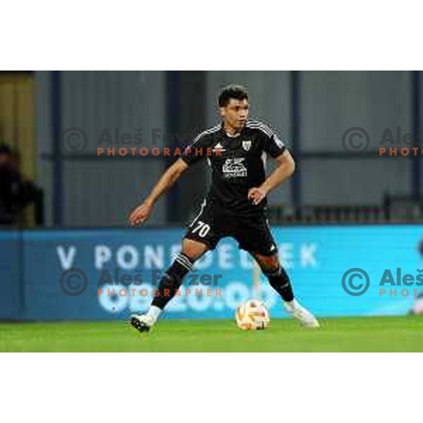 Darick Kobie in action during Prva Liga Telemach 2022-2023 football match between Domzale and Mura in Domzale, Slovenia on April 2, 2023