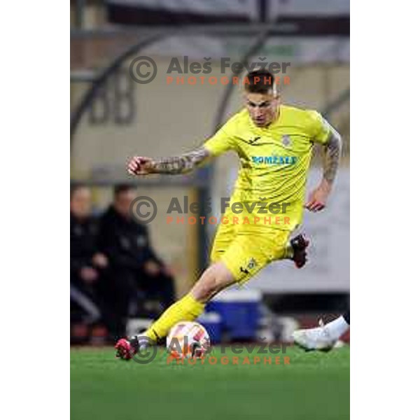 Franko Kovacevic in action during Prva Liga Telemach 2022-2023 football match between Domzale and Mura in Domzale, Slovenia on April 2, 2023