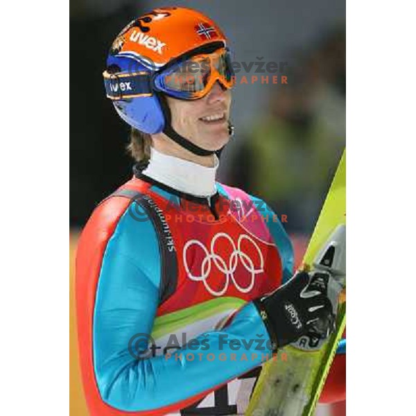 Ljoekelsoey (NOR) at 90 m individual ski jumping event in Pragelato at Torino 2006 Winter Olympic games, Italy on February 12, 2006