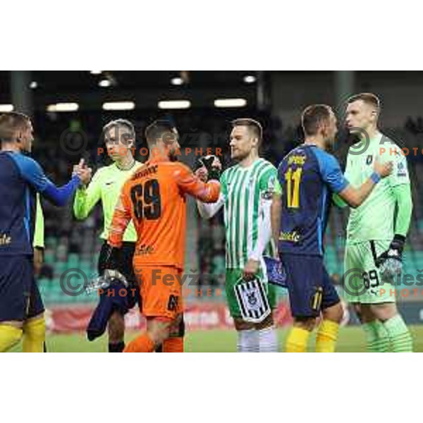 In action during quarter-final of Pivovarna Union Slovenian Cup football match between Olimpija and Celje in SRC Stozice, Ljubljana, Slovenia on April 6, 2023