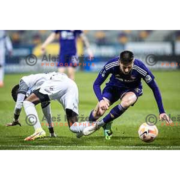 in action during Prva liga Telemach football match between Maribor and Koper in Ljudski vrt, Maribor, Slovenia on April 8, 2023. Photo: Jure Banfi