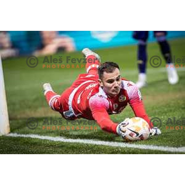 Adnan Golubovic in action during Prva liga Telemach football match between Maribor and Koper in Ljudski vrt, Maribor, Slovenia on April 8, 2023. Photo: Jure Banfi