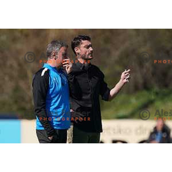 Albert Riera in action during Prva Liga Telemach 2022-2023 football match between Bravo and Olimpija in Ljubljana, Slovenia on April 10, 2023 