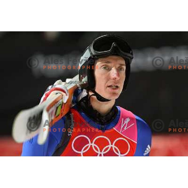 Michael Uhrmann at 90 m individual ski jumping event in Pragelato at Torino 2006 Winter Olympic games, Italy on February 12, 2006